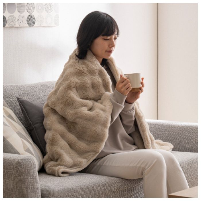 電気毛布掛敷両用タイプ QS433ブラウンの説明画像4