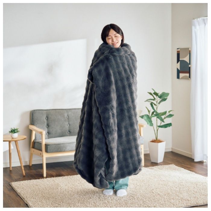 電気毛布掛敷両用タイプL QS553チャコールグレーの説明画像4