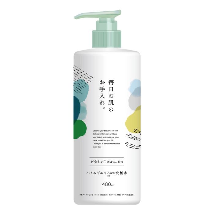 ナフコ 毎日の肌のお手入れ ハトムギ種子エキス・ビタミンC誘導体配合 化粧水 480ml