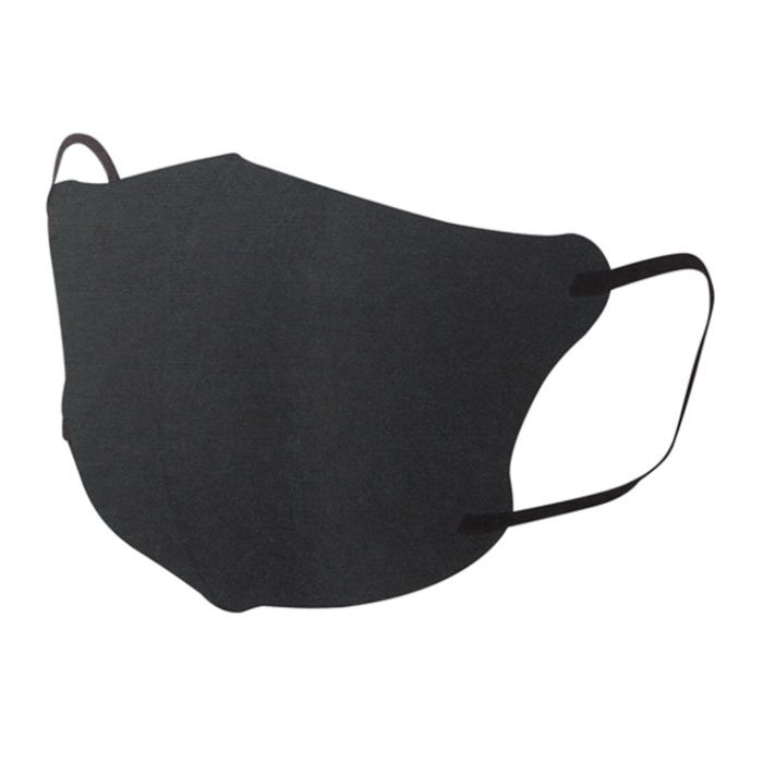 3D立体不織布マスク 30枚入 Lサイズ ダークグレー×ブラックの説明画像2