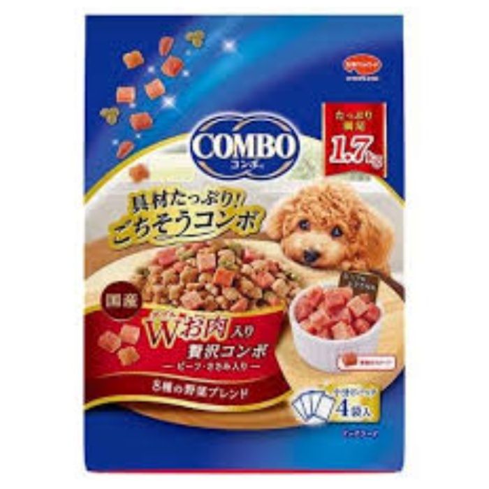 日本ペット COMBO コンボドッグ Wお肉入り 1.7kg 贅沢コンボ ビーフ・ささみ入り 8種の野菜ブレンド