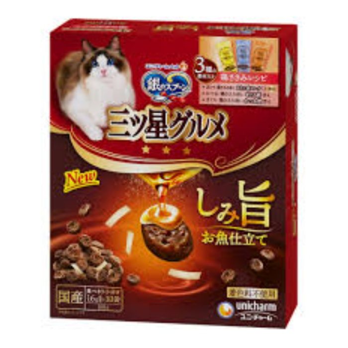 ユニチャーム 三ツ星グルメしみ旨お魚仕立て3種の素材鶏ささみ 160g