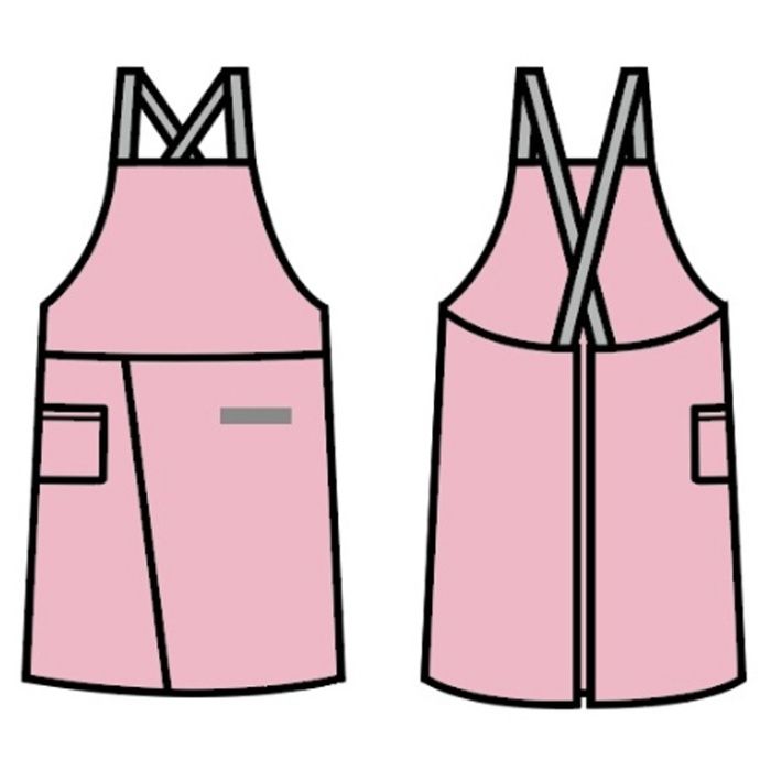 スリットエプロンPI 着丈86cmの説明画像2