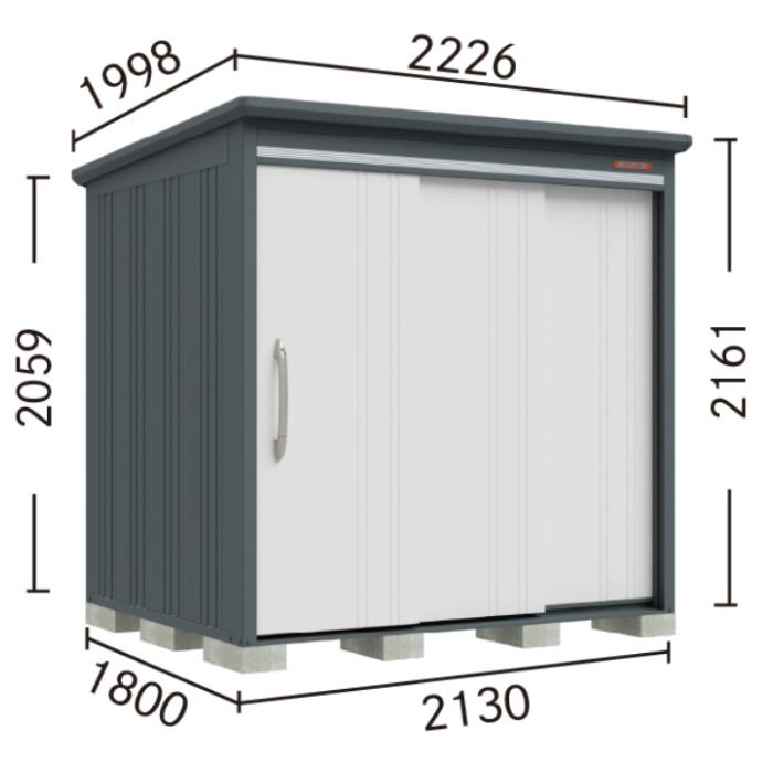 BELOS　B-series物置 B-2118 【本体のみ】 屋根幅2226mmタイプ　扉カラー:SW(シルクホワイト)の説明画像2