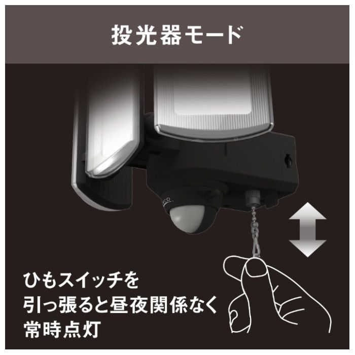 4800Lm 3灯センサーライト NAO-480の説明画像3