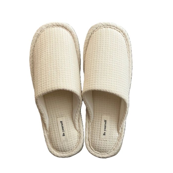 ワッフルスリッパBE Mサイズ