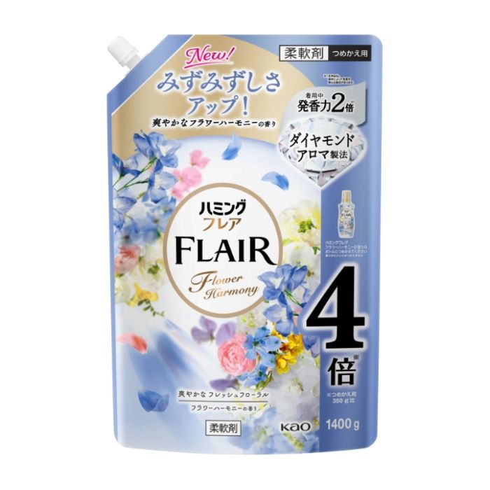 花王 ハミングフレア　フラワーハーモニー　スパウトパウチ　1400g