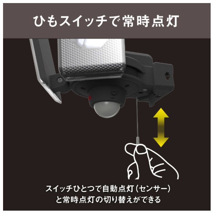 ムサシ 12.5W×2灯スライド型LEDセンサー LEDーAC2050の説明画像4