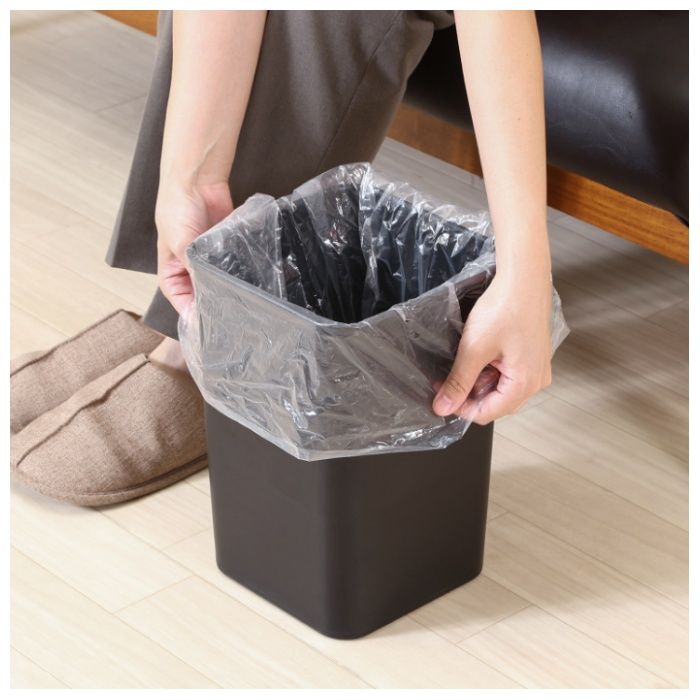 袋が隠せるゴミ箱 角型 8L ブラックの説明画像5