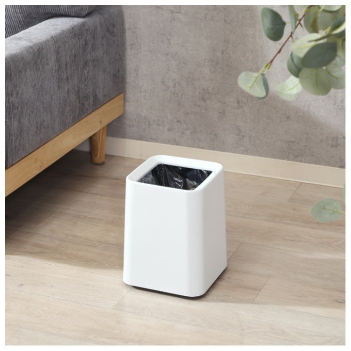 袋が隠せるゴミ箱 角型 8L ホワイトの説明画像2