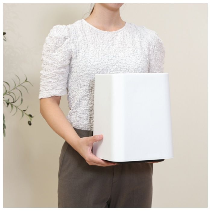 袋が隠せるゴミ箱 角型 8L ホワイトの説明画像3