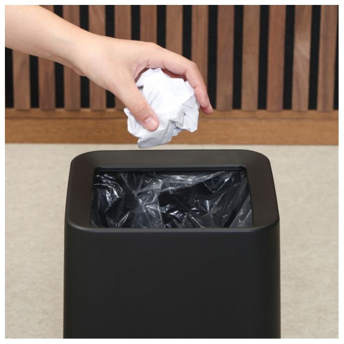 袋が隠せるゴミ箱 角型 11L ブラックの説明画像4