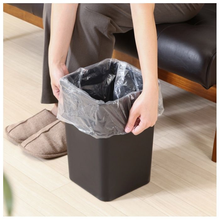 袋が隠せるゴミ箱 角型 11L ホワイトの説明画像5