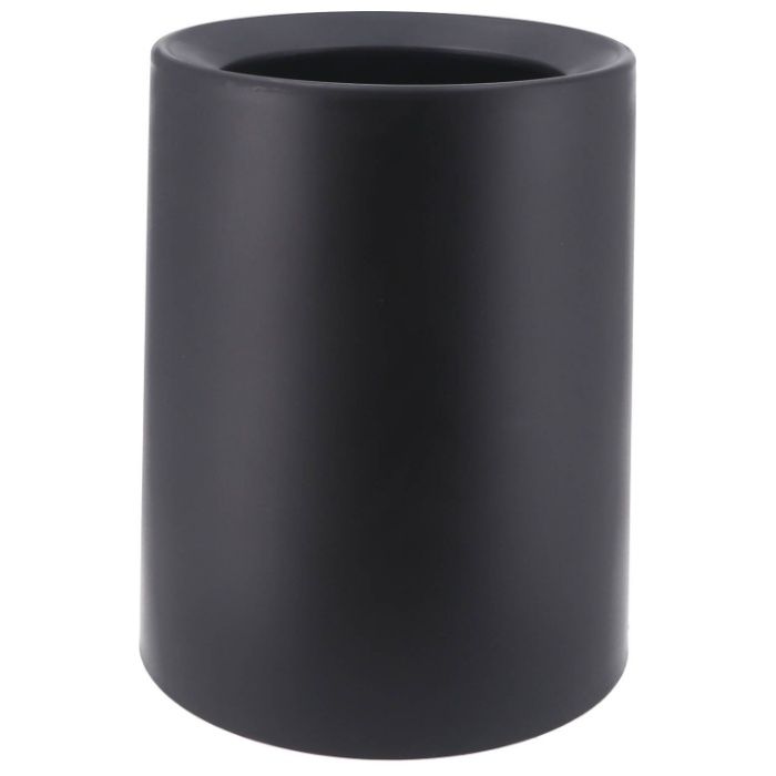 袋が隠せるゴミ箱 丸型 6L ブラック