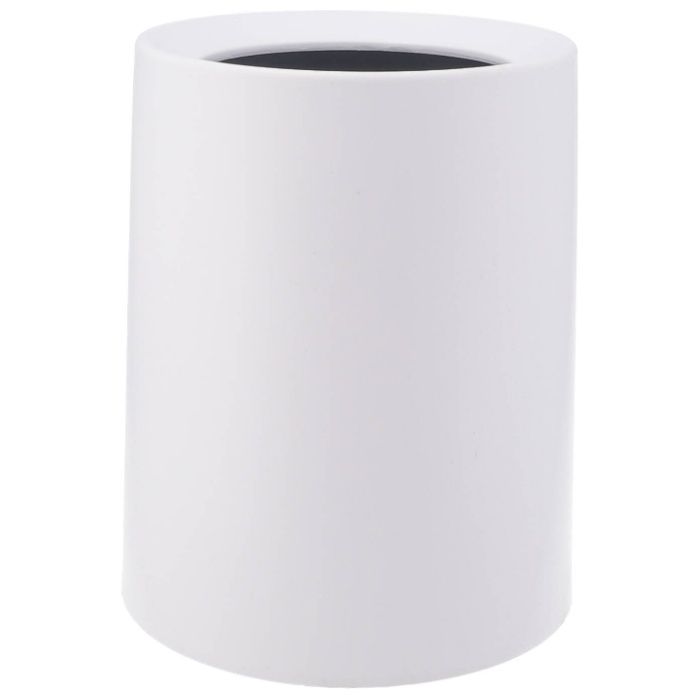 袋が隠せるゴミ箱 丸型 6L ホワイト