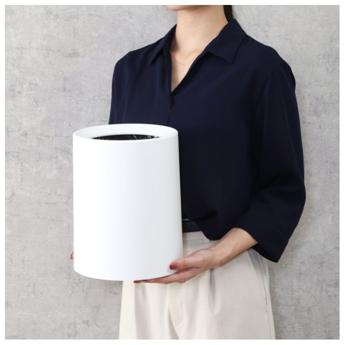 袋が隠せるゴミ箱 丸型 6L ホワイトの説明画像3