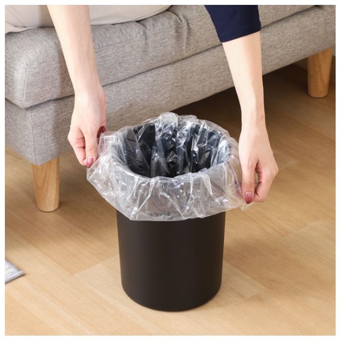 袋が隠せるゴミ箱 丸型 6L ホワイトの説明画像5