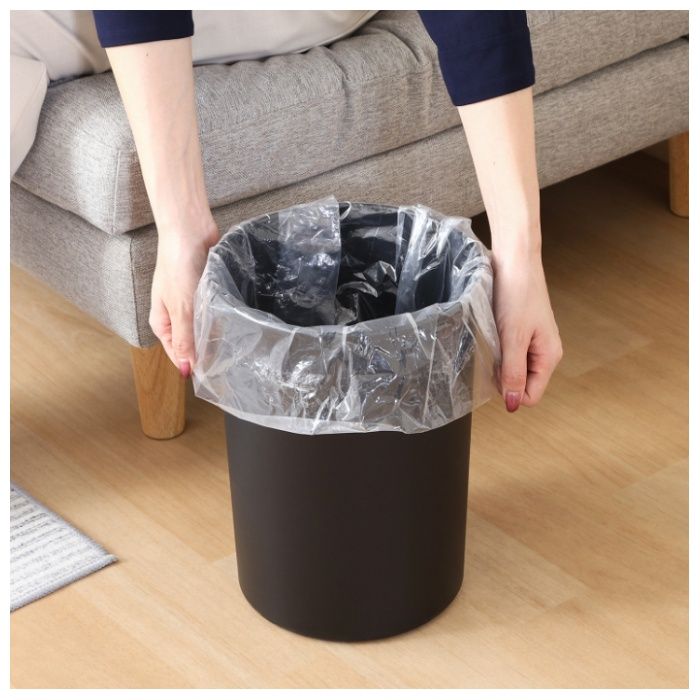 袋が隠せるゴミ箱 丸型 10L ブラックの説明画像5