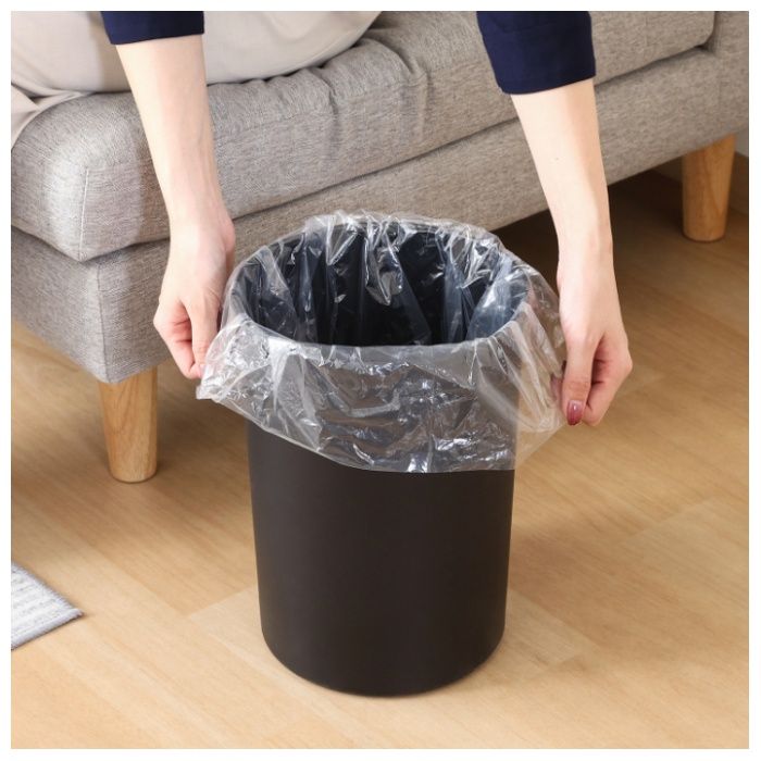 袋が隠せるゴミ箱 丸型 10L ホワイトの説明画像5
