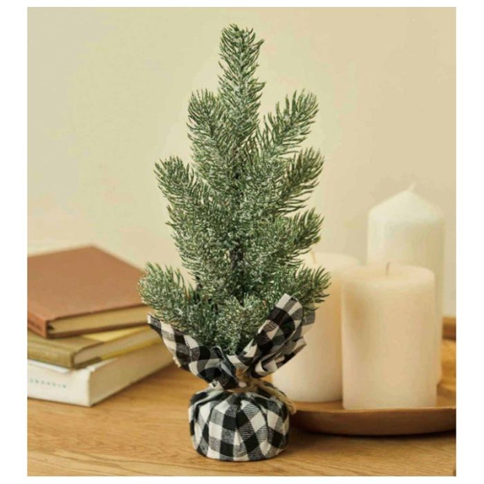 ミニツリー30cm　グリーンホワイト C25NDGRW30