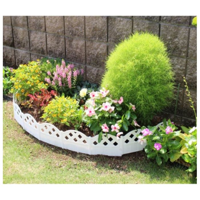 第一ビニール おてがる花壇のデコフェンス ホワイト8枚入の説明画像2