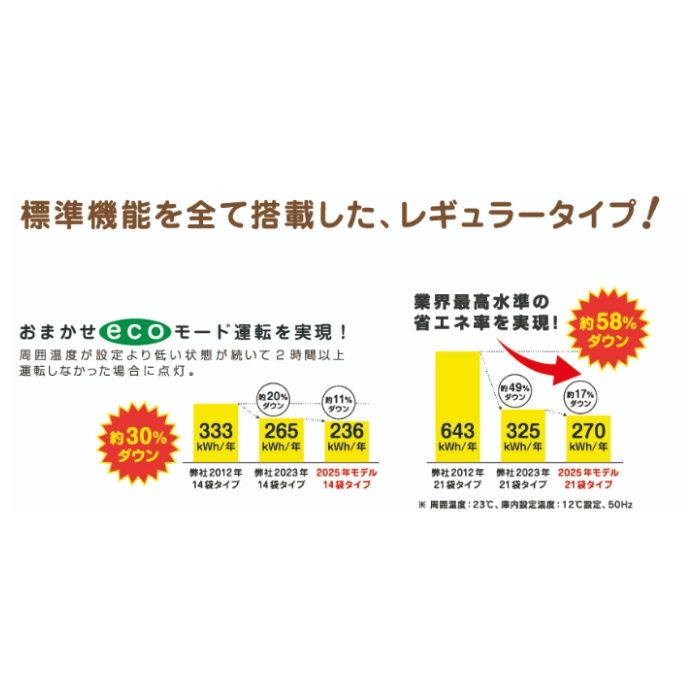 アルインコ 玄米野菜低温二温貯蔵庫 TWY1700NFの説明画像3