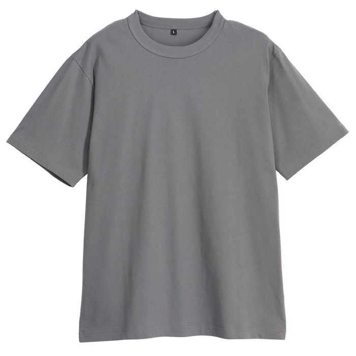 ナフコオリジナル コットン半袖クルーネックTシャツ NF-260 ダークグレー 3Lの説明画像3