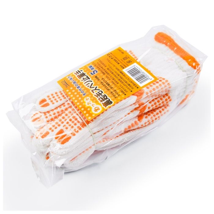 ナフコ あったか 裏起毛スベリ止軍手 5双組 5P NF097の説明画像2