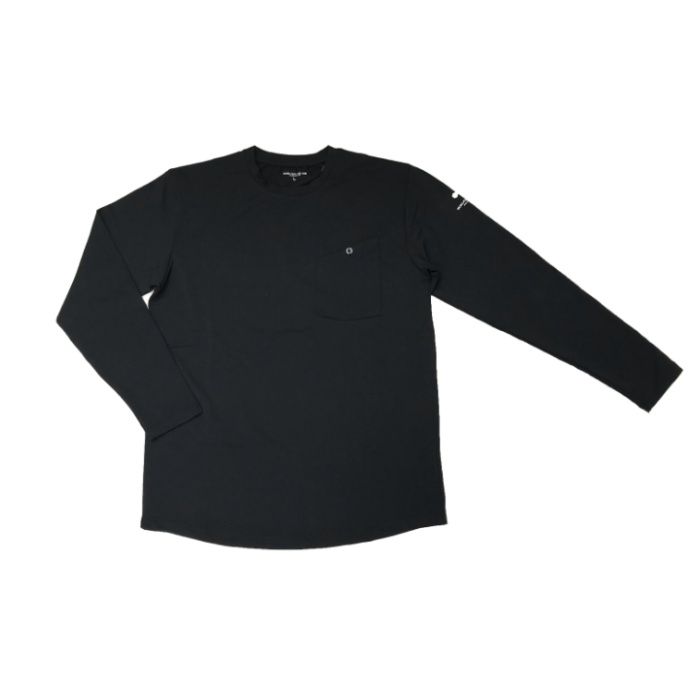 長袖Tシャツ中空糸 オールシーズン ブラック L KN3106BKLの説明画像2