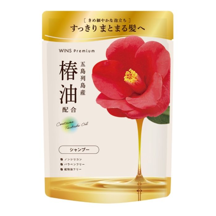 日本石鹸 ウインズプレミアム椿油シャンプー 詰替370g