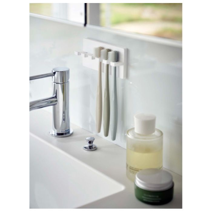 山崎実業 歯ブラシホルダー5連 フィルムフックWの説明画像2