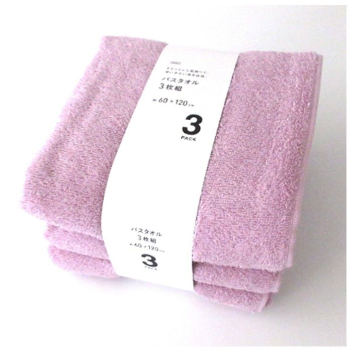 バスタオル 3枚組 約60×120cm PUの説明画像2