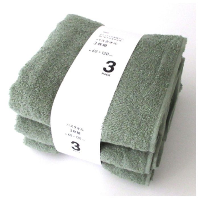 バスタオル 3枚組 約60×120cm KHの説明画像2