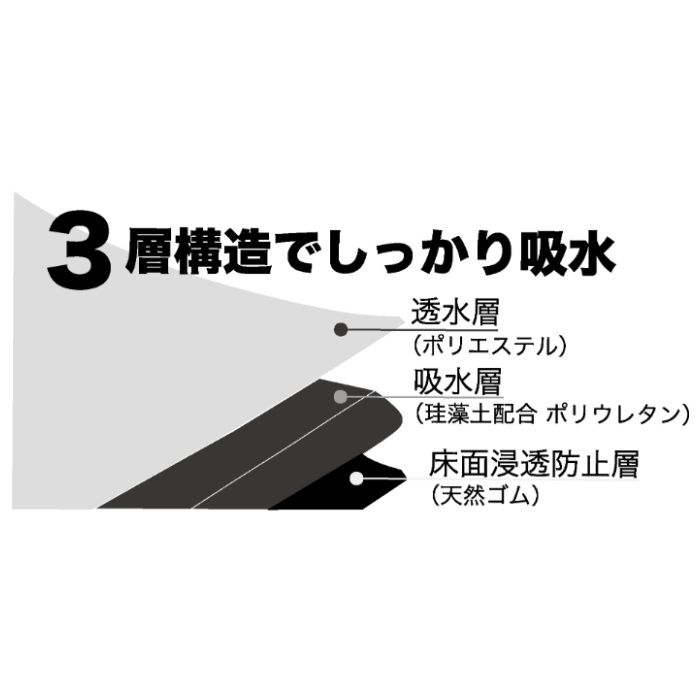 珪藻土配合やわらかマルチマット　L 60×40cm　ウッドの説明画像2