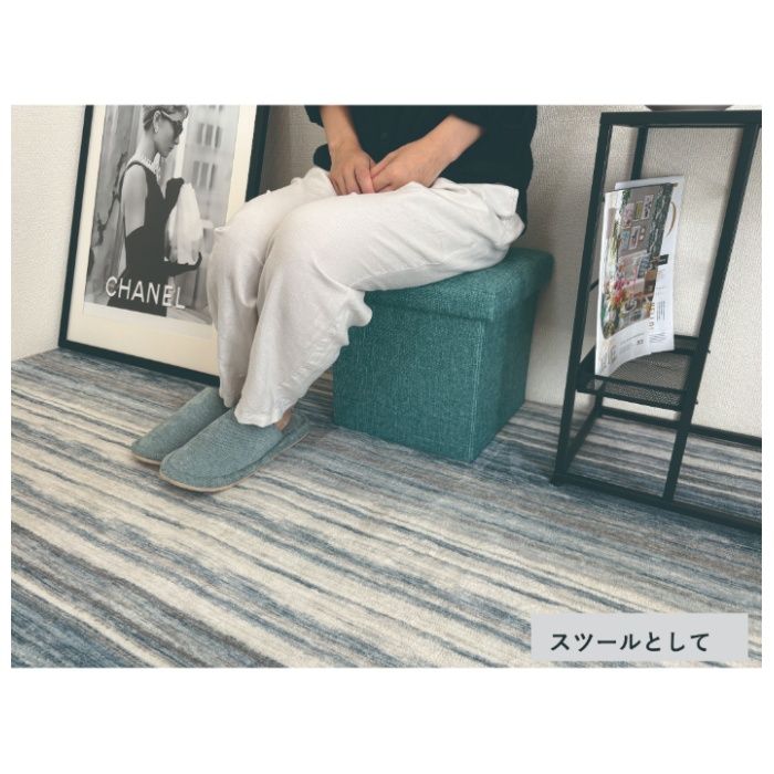 収納スツール ブルーグリーン シングル BGNの説明画像3
