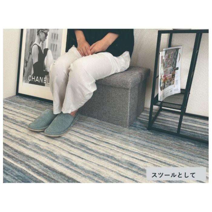 収納スツール グレー ダブル GYの説明画像3