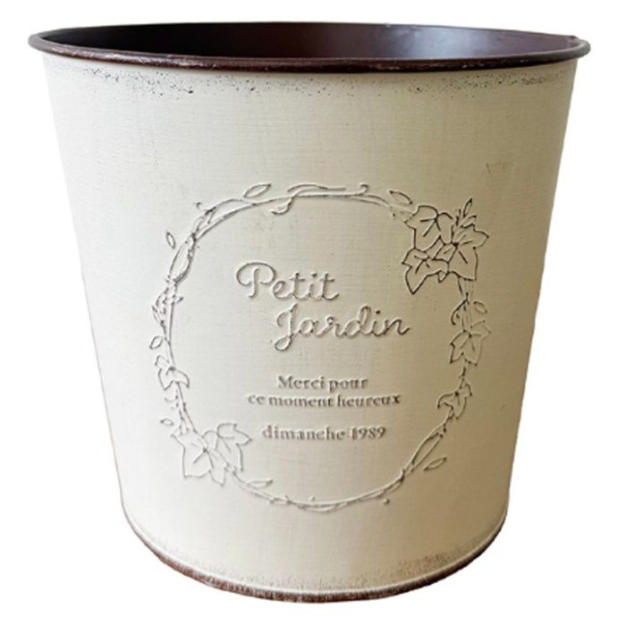 大宅産業 アイアンポットL　ラウンド深型 アイボリー