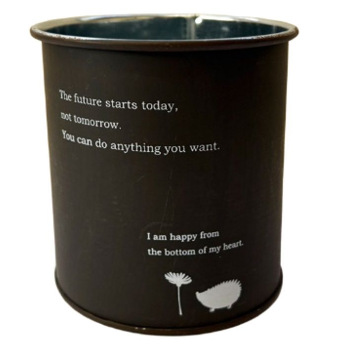 大宅産業 アイアンポットM　円柱型 ダークブラウン