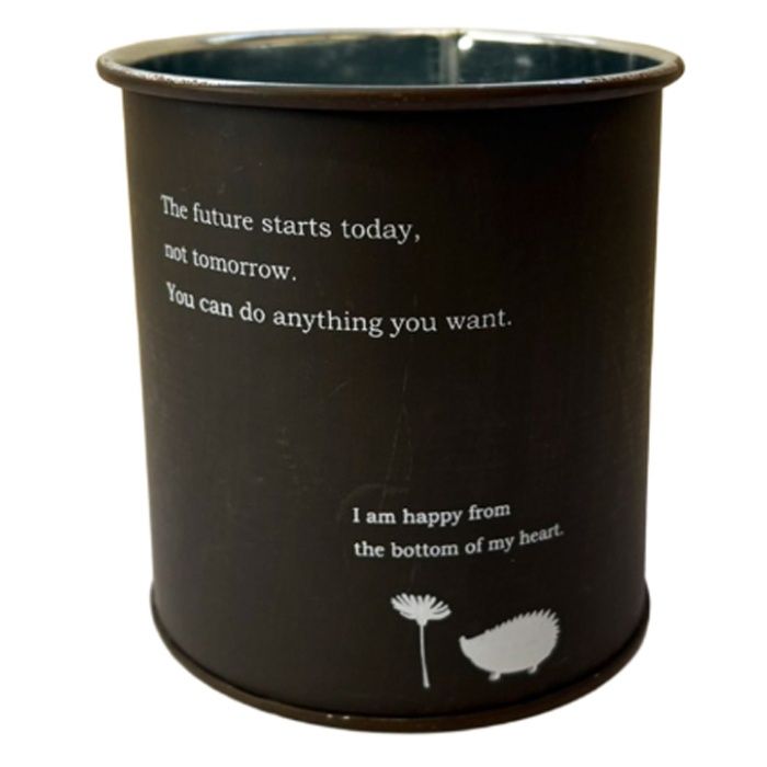 大宅産業 アイアンポットL　円柱型 ダークブラウン