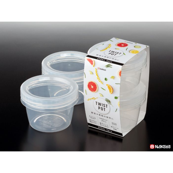 ナカヤ化学 ツイストポット 250ml2Pクリア