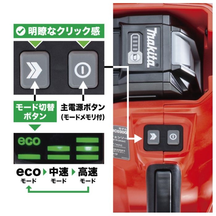 マキタ 40V充電式チェンソー　モータ部のみ MUC030GZRの説明画像2