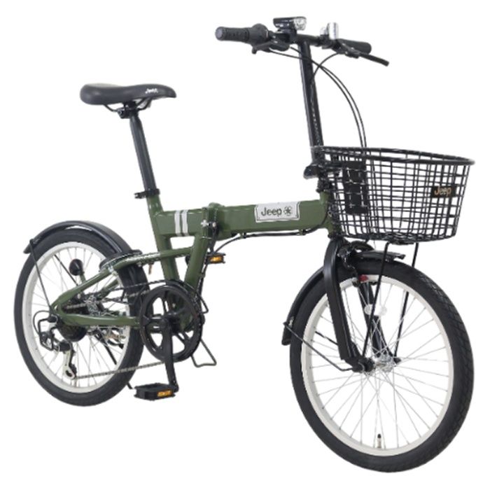 クロモ JEEP(ジープ) 20インチ 折りたたみ自転車 JE-206GB オリーブの説明画像2