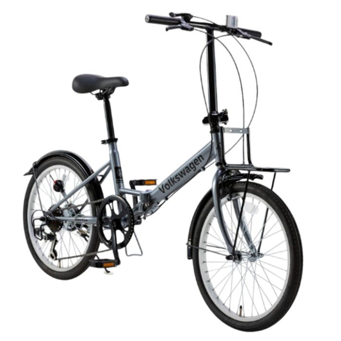 クロモ Volkswagen(フォルクスワーゲン) 20インチ 折りたたみ自転車 VW-206G グレーの説明画像2