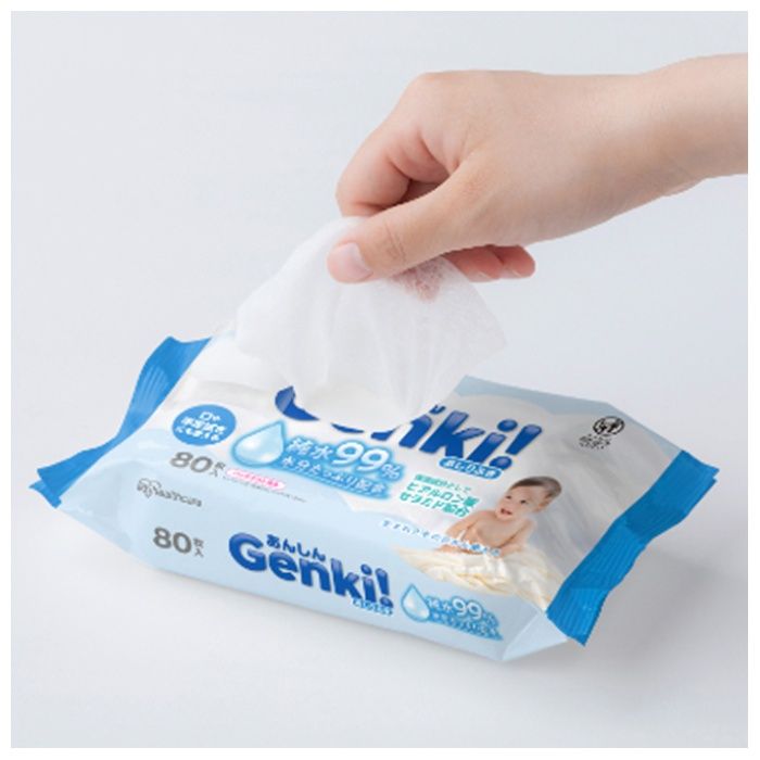 アイリスオーヤマ あんしん Genki!おしりふき 80枚入 GOK-801Nの説明画像3