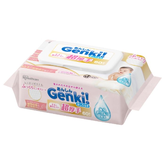 アイリスオーヤマ あんしん Genki!おしりふき 超厚手60枚入 GOK-ST601N