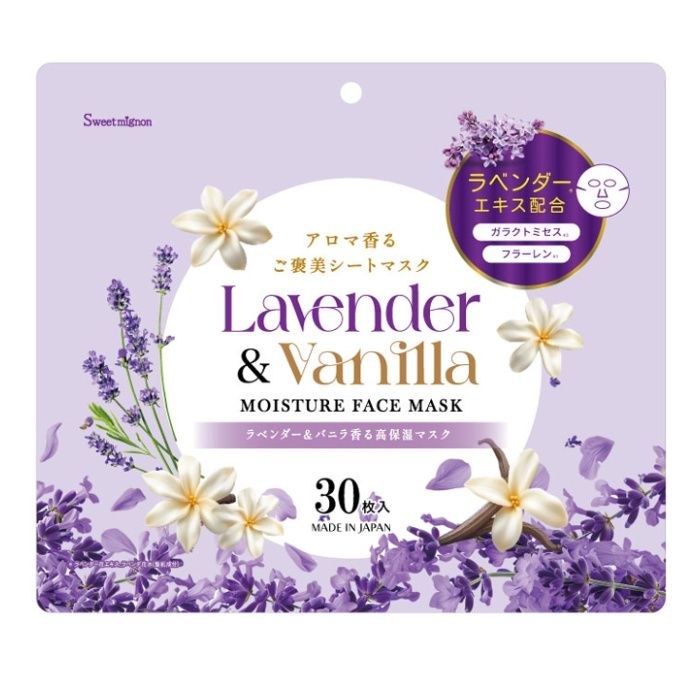 三和通商 ラベンダー&バニラ香るシートマスク 30枚入り