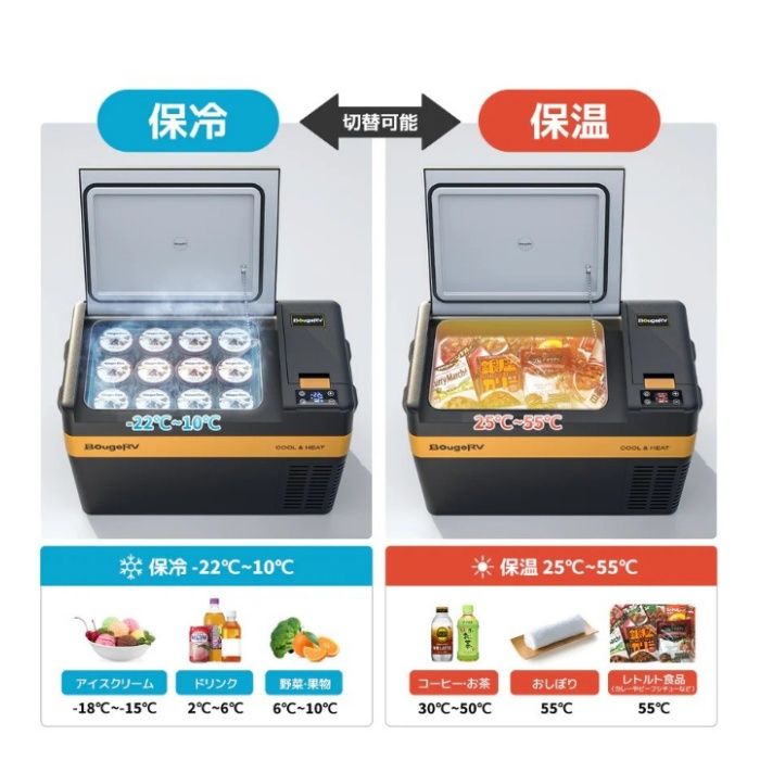 ISSYZONE JAPAN BougeRV CR Pro CH ポータブル保温冷蔵庫 25Lの説明画像2