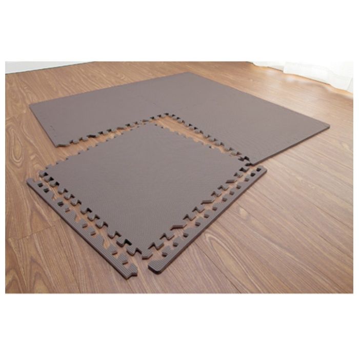 ナフコ ジョイントマット(フチ付き) ブラウン 57×57×1cm 4枚の説明画像2