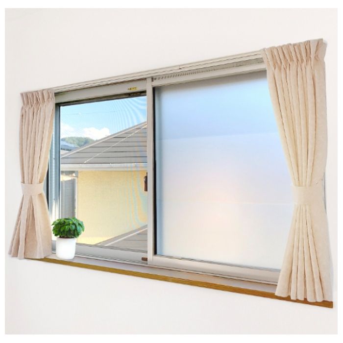 ユーザー すりガラス調目隠しシート クロス柄 90×30cm U-Q1102 クロスの説明画像2