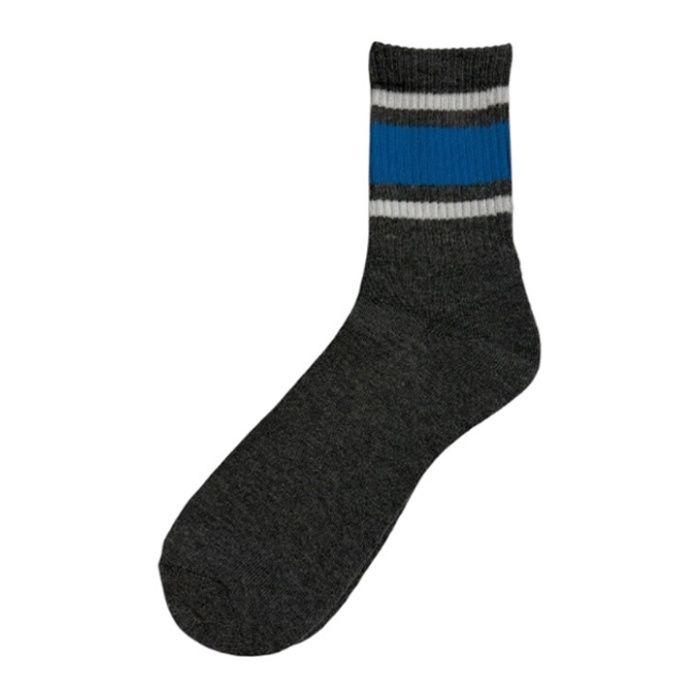 底パイルカラーハーフソックス　25ー27 グレーの説明画像2